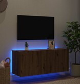 VidaXL TV Wandkast Artisan Eiken 100 x 35 x 41 cm Bewerkt hout