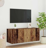 VidaXL TV Wandkast Oud Hout 100 x 35 x 41 cm Bewerkt hout