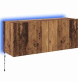 VidaXL TV Wandkast Oud Hout 100 x 35 x 41 cm Bewerkt hout