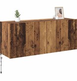 VidaXL TV Wandkast Oud Hout 100 x 35 x 41 cm Bewerkt hout