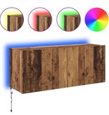 VidaXL TV Wandkast Oud Hout 100 x 35 x 41 cm Bewerkt hout