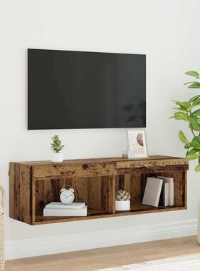 VidaXL Tv-meubelset Oud Hout 100 x 30 x 30 cm Bewerkt hout