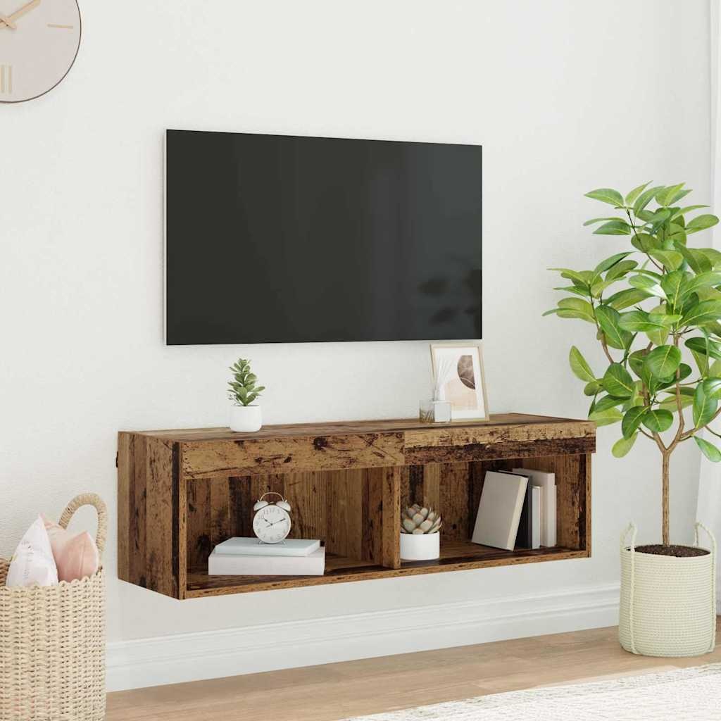 VidaXL Tv-meubelset Oud Hout 100 x 30 x 30 cm Bewerkt hout
