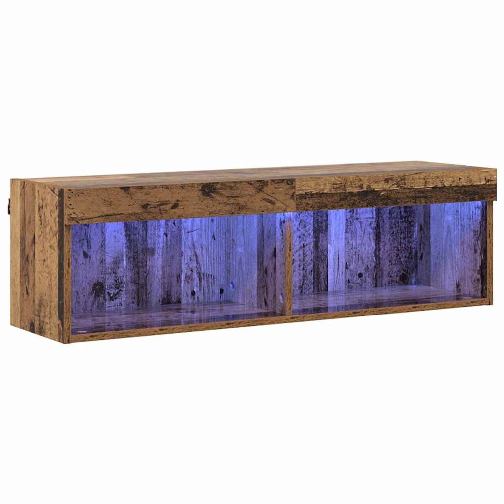 VidaXL Tv-meubelset Oud Hout 100 x 30 x 30 cm Bewerkt hout