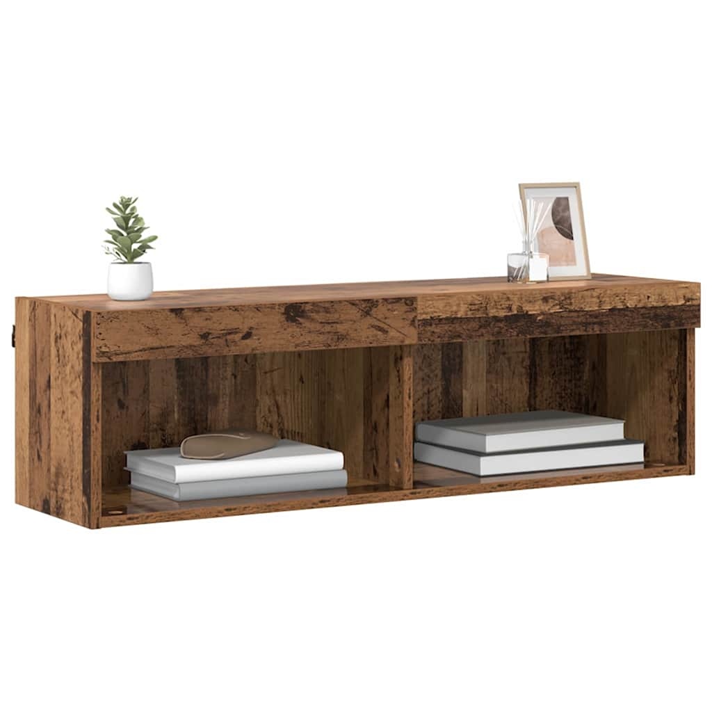 VidaXL Tv-meubelset Oud Hout 100 x 30 x 30 cm Bewerkt hout