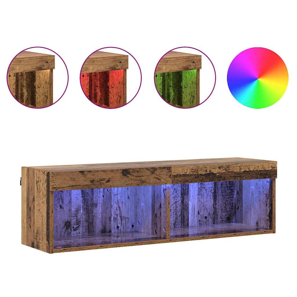 VidaXL Tv-meubelset Oud Hout 100 x 30 x 30 cm Bewerkt hout