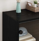 VidaXL Bijzetkast Zwart Eiken 68 x 37 x 75,5 cm Bewerkt hout