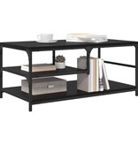 VidaXL Salontafel Zwart Eiken 90 x 49 x 40 cm Bewerkt hout