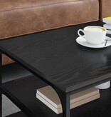 VidaXL Salontafel Zwart Eiken 90 x 49 x 40 cm Bewerkt hout