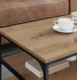 VidaXL Salontafel Artisan Eiken 90 x 49 x 40 cm Bewerkt hout