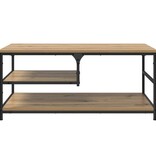 VidaXL Salontafel Artisan Eiken 90 x 49 x 40 cm Bewerkt hout