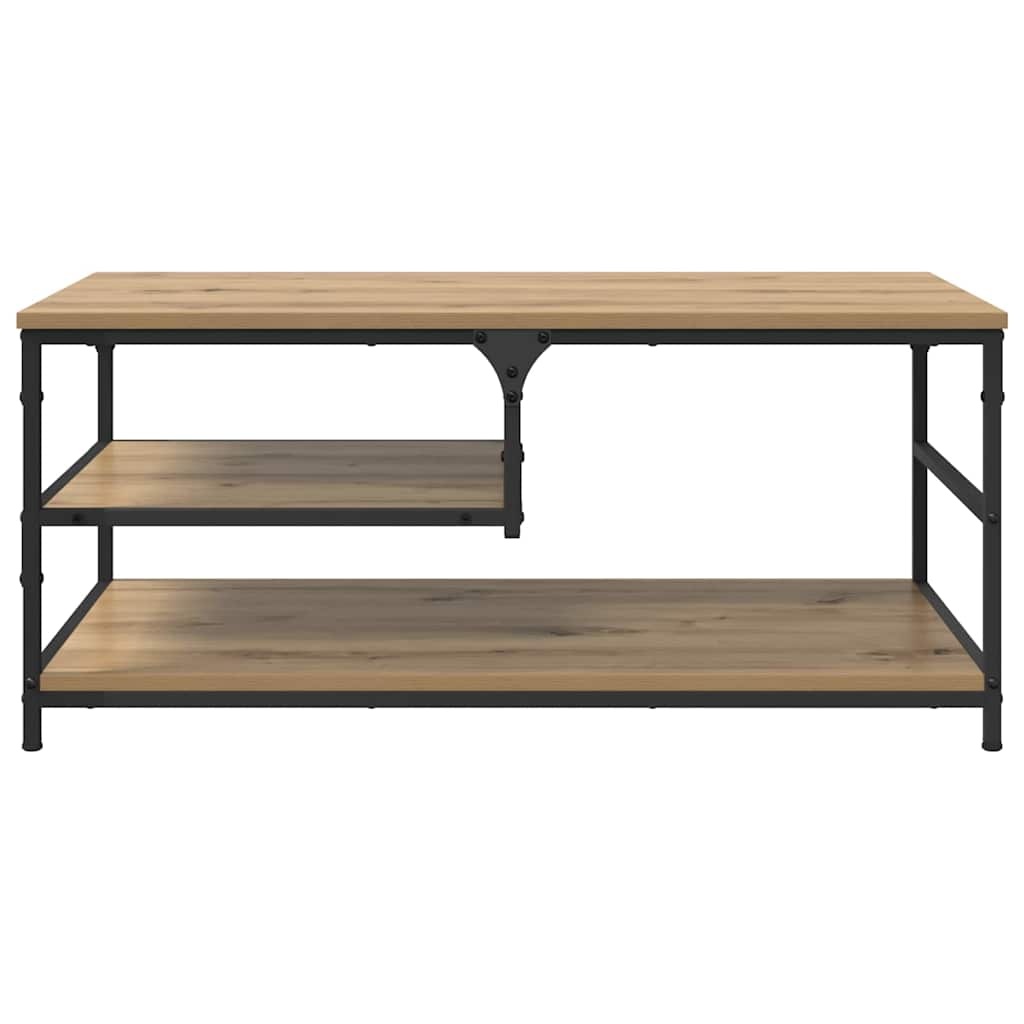 VidaXL Salontafel Artisan Eiken 90 x 49 x 40 cm Bewerkt hout