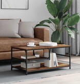 VidaXL Salontafel Oud Hout 90 x 49 x 40 cm Bewerkt hout