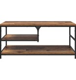 VidaXL Salontafel Oud Hout 90 x 49 x 40 cm Bewerkt hout