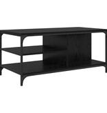 VidaXL Salontafel Zwart Eiken 100 x 50 x 45 cm Bewerkt hout