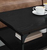 VidaXL Salontafel Zwart Eiken 100 x 50 x 45 cm Bewerkt hout