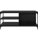 VidaXL Salontafel Zwart Eiken 100 x 50 x 45 cm Bewerkt hout