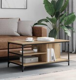 VidaXL Salontafel Artisan Eiken 100 x 50 x 45 cm Bewerkt hout