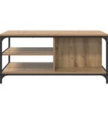 VidaXL Salontafel Artisan Eiken 100 x 50 x 45 cm Bewerkt hout