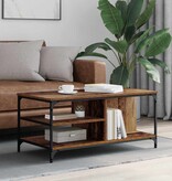 VidaXL Salontafel Oud Hout 100 x 50 x 45 cm Bewerkt hout