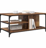 VidaXL Salontafel Oud Hout 100 x 50 x 45 cm Bewerkt hout