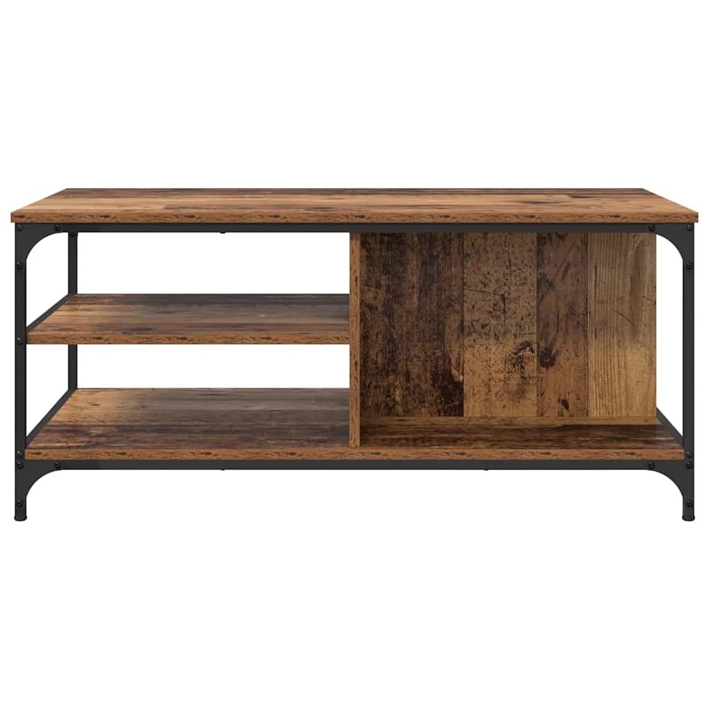 VidaXL Salontafel Oud Hout 100 x 50 x 45 cm Bewerkt hout