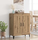 VidaXL Dressoir Artisan Eiken 69,5 x 34 x 90 cm Bewerkt hout