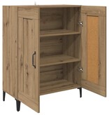 VidaXL Dressoir Artisan Eiken 69,5 x 34 x 90 cm Bewerkt hout