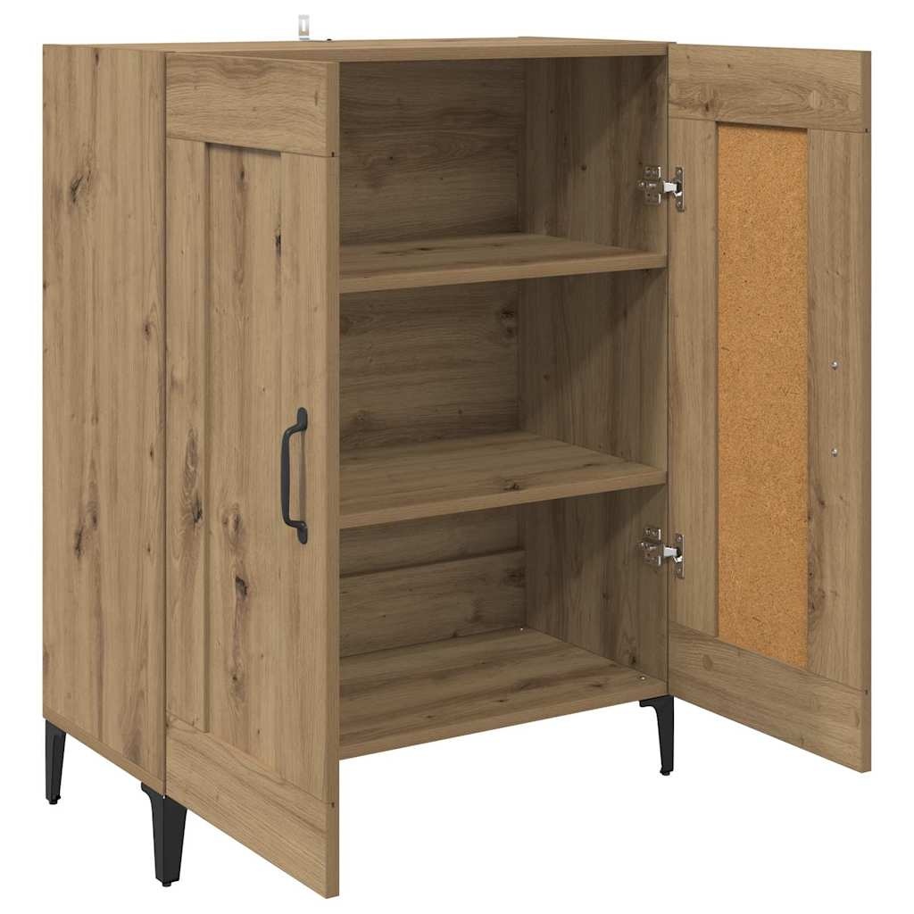 VidaXL Dressoir Artisan Eiken 69,5 x 34 x 90 cm Bewerkt hout