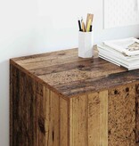VidaXL Bureau met plank Oud Hout 140 x 50 x 75 cm Bewerkt hout