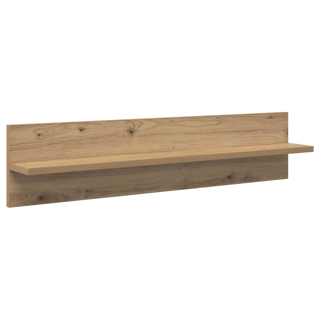 VidaXL Wandplanken 4 pcs Artisan Eiken 80 x 11,5 x 18 cm Bewerkt hout