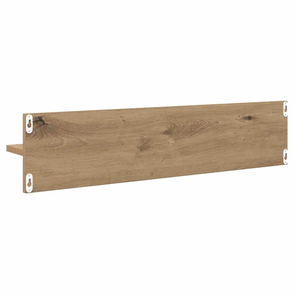 VidaXL Wandplanken 4 pcs Artisan Eiken 80 x 11,5 x 18 cm Bewerkt hout