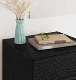 VidaXL Dressoir met lade Zwart Eiken 34,5 x 34 x 90 cm Bewerkt hout