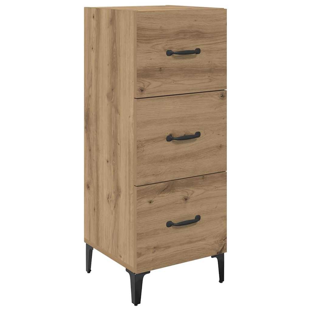 VidaXL Dressoir met lade Artisan Eiken 34,5 x 34 x 90 cm Bewerkt hout