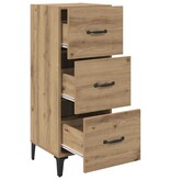 VidaXL Dressoir met lade Artisan Eiken 34,5 x 34 x 90 cm Bewerkt hout