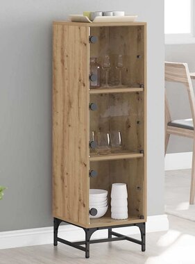 VidaXL Highboard artisanaal eikenkleurig 35 x 37 x 117 cm Bewerkt hout