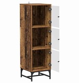 VidaXL Highboard Oud hout 35 x 37 x 117 cm Bewerkt hout