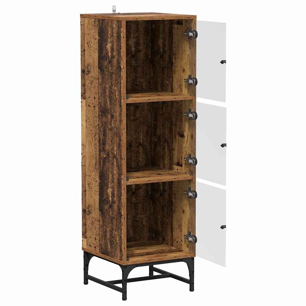 VidaXL Highboard Oud hout 35 x 37 x 117 cm Bewerkt hout