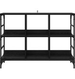 VidaXL Dressoir Zwart 102 x 32 x 73.5 cm Bewerkt hout