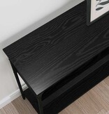 VidaXL Wandtafel met plank Zwart eiken 100 x 29 x 75 cm Bewerkt hout