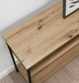 VidaXL Wandtafel artisanaal eikenkleurig 100 x 29 x 75 cm Bewerkt hout