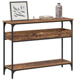 VidaXL Wandtafel met plank Oud hout 100 x 29 x 75 cm Bewerkt hout