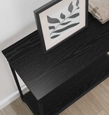 VidaXL Wandtafel met plank Zwart eiken 75 x 30.5 x 75 cm Bewerkt hout