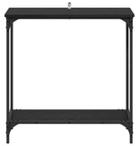 VidaXL Wandtafel met plank Zwart eiken 75 x 30.5 x 75 cm Bewerkt hout