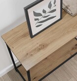 VidaXL Wandtafel met plank artisanaal eikenkleurig 75 x 30.5 x 75 cm