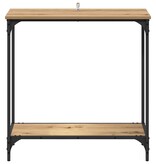 VidaXL Wandtafel met plank artisanaal eikenkleurig 75 x 30.5 x 75 cm