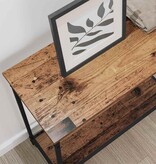 VidaXL Wandtafel met plank Oud hout 75 x 30.5 x 75 cm Bewerkt hout