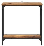 VidaXL Wandtafel met plank Oud hout 75 x 30.5 x 75 cm Bewerkt hout