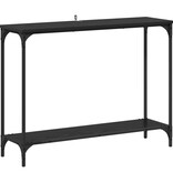 VidaXL Wandtafel met plank Zwart eiken 101 x 30.5 x 75 cm Bewerkt hout