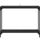 VidaXL Wandtafel met plank Zwart eiken 101 x 30.5 x 75 cm Bewerkt hout